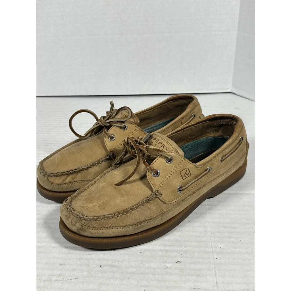 Sperry Top-Sider Mens 10.5M Tan Leather Boat Shoes Loafers 0764043